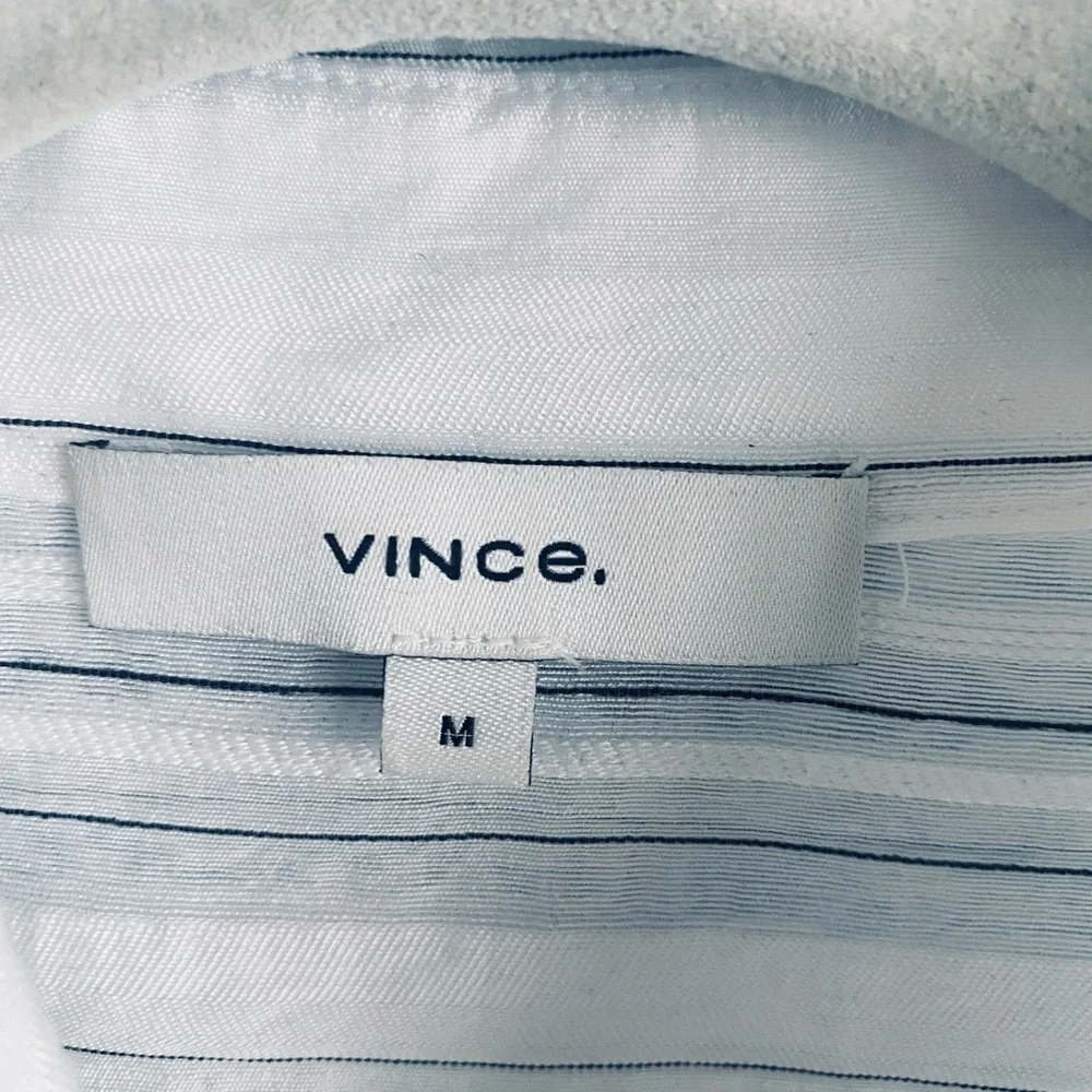 Drapey Stripe Convertible Button-down Shirt In Optic White/ Black